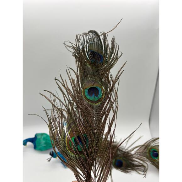 4 vintage Christmas peacocks ornaments holidays festive old fashion - Picture 6 of 7
